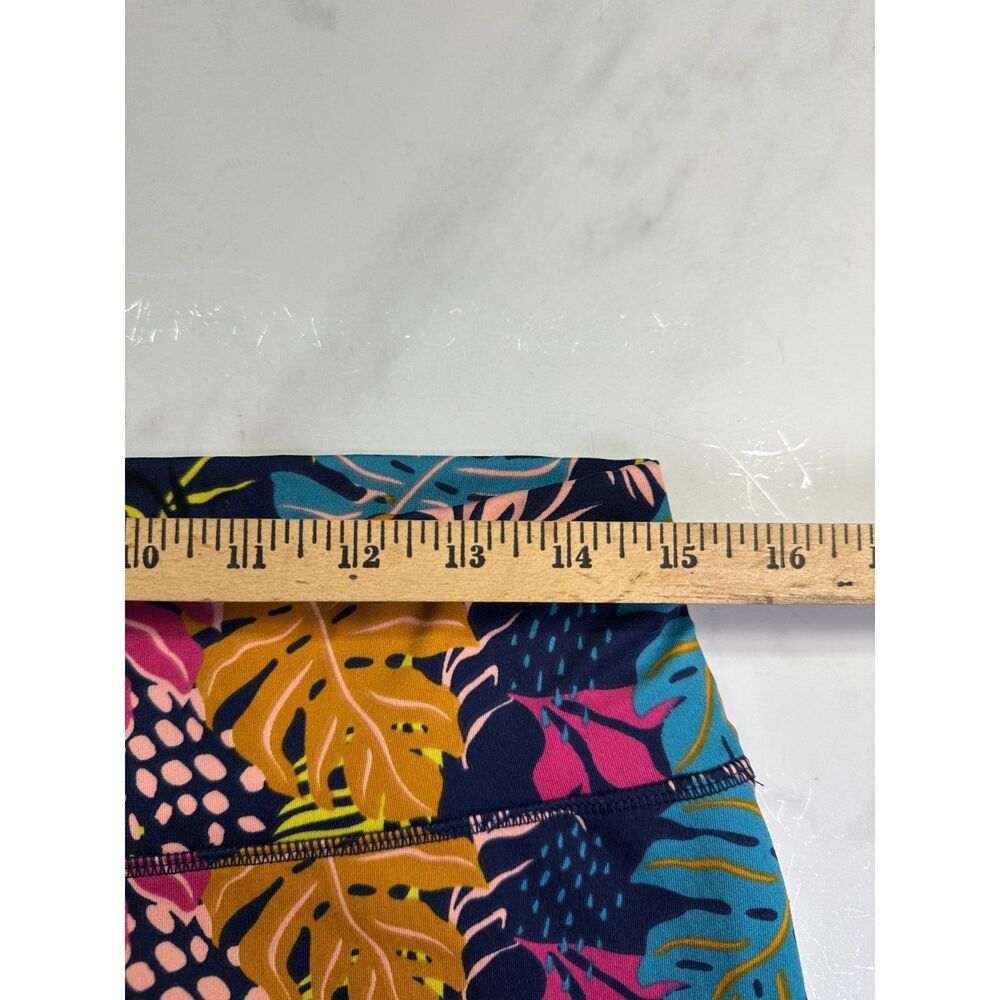 POP Fit Tropical Print Workout Leggings, Women's Size XL, Colorful Activewear - Picture 7 of 9